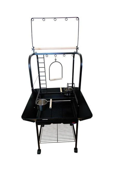 Dayang Papağan Eğitim Sehpası Ayaklı Siyah 67x64x140 ürün görseli