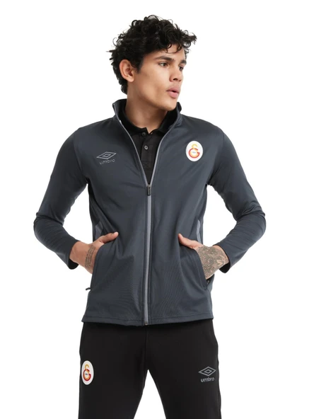 Galatasaray Orijinal Lisanslı Dik Yaka Fermuarlı Antrasit Sweat Hediyelik Ahşap Kutulu - 3