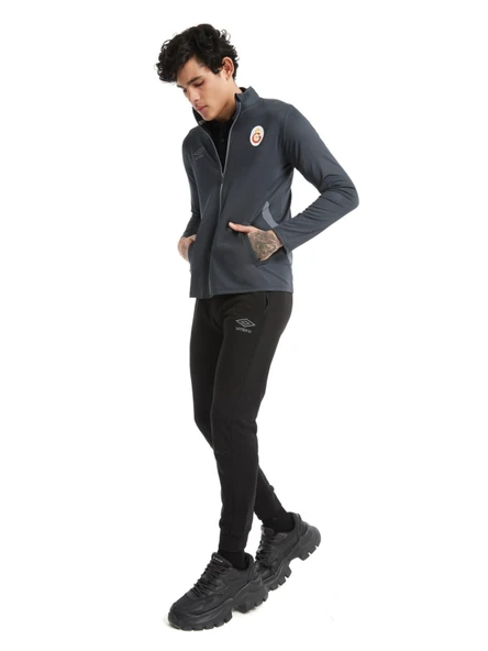 Galatasaray Orijinal Lisanslı Dik Yaka Fermuarlı Antrasit Sweat Gs Aslan Baskı Hediyelik Ahşap Kutu - 6