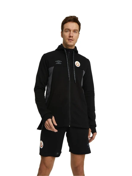 Galatasaray Orijinal Lisanslı Kapüşonlu Siyah Fermuarlı Hoodie Hediyelik Ahşap Kutulu - 3