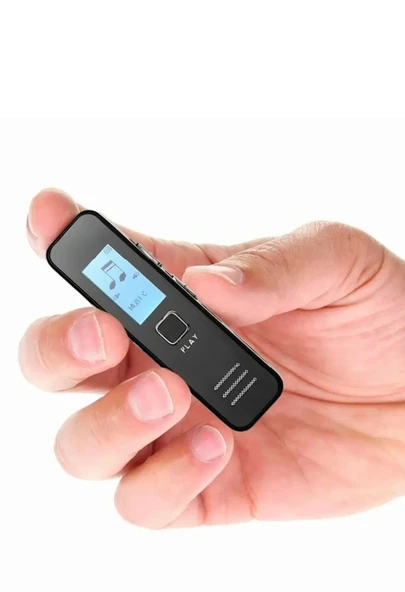 kingboss KB60 Dijital Mini Ekranlı 32GB Ses Kayıt Cihazı MP3 Çalar Ders Kaydı Röportaj Kaydı