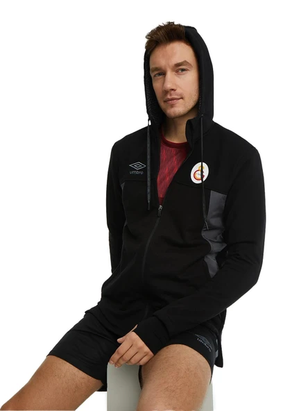 Galatasaray Orijinal Lisanslı Kapüşonlu Siyah Fermuarlı Hoodie Hediyelik Ahşap Kutulu - 5
