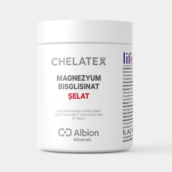 Chelatex Magnezyum Bisglisinat Şelat 60 Tablet