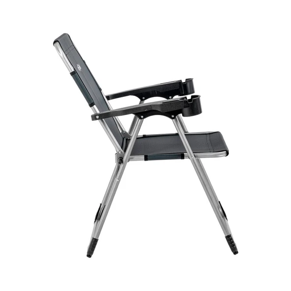 Katlanabilir Piknik ve Kamp Sandalyesi - Bardaklıklı - Rock - Haki (A-04-R10)- 140KG Taşıma - 3