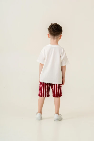 Mackays Erkek Çocuk Çizgili Penye Şort Takım - Resim 3