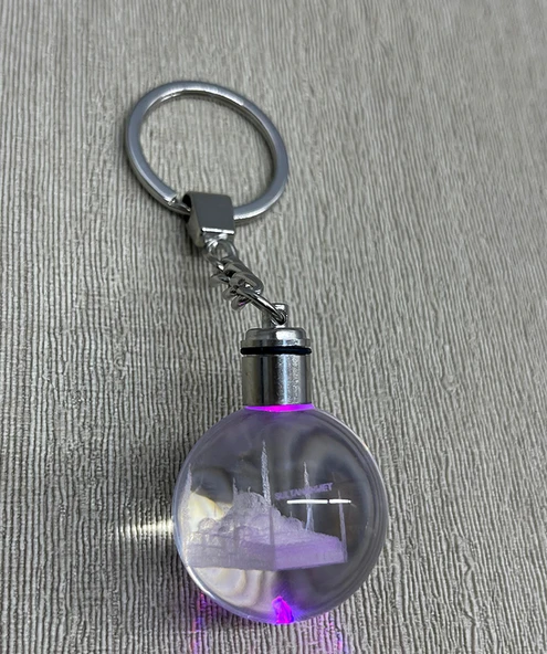Periboia Ledli Sultanahmet Tasarımı Kristal Anahtarlık