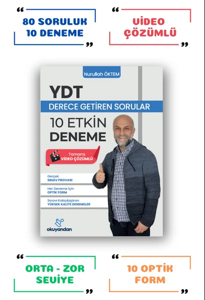 YDT - Derece Getiren 10 Etkin Deneme - Nurullah ÖKTEM - 3