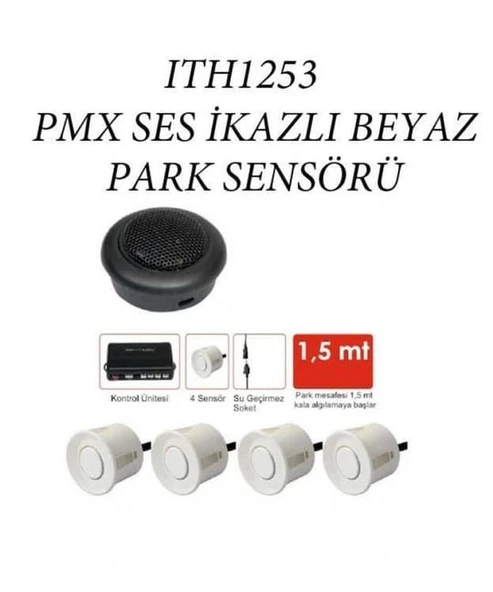 ARAÇ PARK SENSÖRÜ 22MM BEYAZ PMX SESLİ - 2