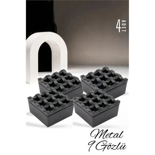 ModaCar Metal Kül Tablas 9 Gözlü Rexite 4 ADET ürün görseli