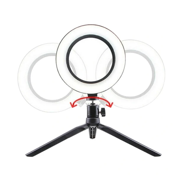 10inç 26cm Youtube Instagram Tiktok Selfie Stüdyo Video Fotoğraf Ring Light Tripod Led Halka Işık (5047)