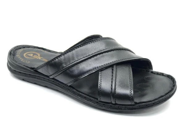 Asker 1922-25 %100 Hakiki Deri Erkek Full Ortapedik Terlik - Resim 2