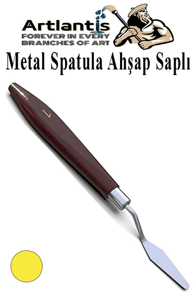 Metal Spatula 1 Adet Boyama Bıçağı Spatülü Palet Bıçağı Paslanmaz Çelik Boya Karıştırma Kazıyıcı Ahşap Saplı 1 Adet