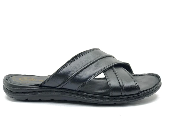 Asker 1922-25 %100 Hakiki Deri Erkek Full Ortapedik Terlik - Resim 4