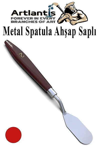 Metal Spatula 1 Adet Boyama Bıçağı Spatülü Palet Bıçağı Paslanmaz Çelik Boya Karıştırma Kazıyıcı Ahşap Saplı 1 Adet - 2