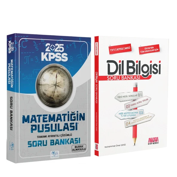 CBA Akademi 2025 KPSS Matematik ve AKM Dil Bilgisi Soru Bankası Seti 2 Kitap