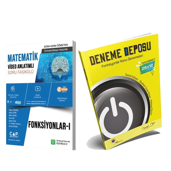 Çap Yayınları Fonksiyonlar 1 ve Deneme Deposu Deneme Seti 2 Kitap