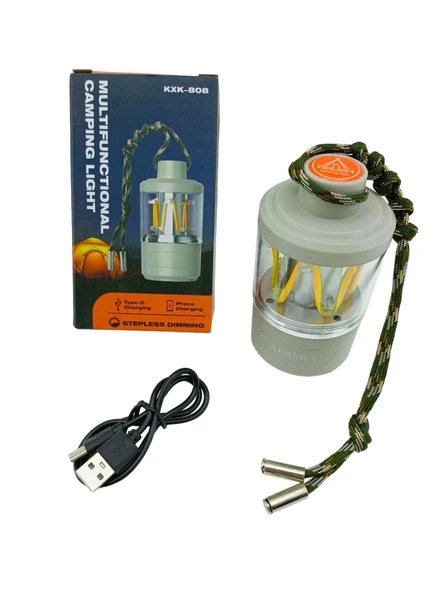 3IN1= KAMP LAMBASI - FENER - POWERBANK  USB ŞARJ (5047)