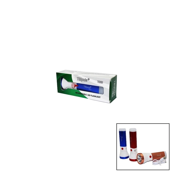 2IN1 1W LED - COB USB ŞARJLI EL FENERİ METAL RENKLİ KASA (5047)