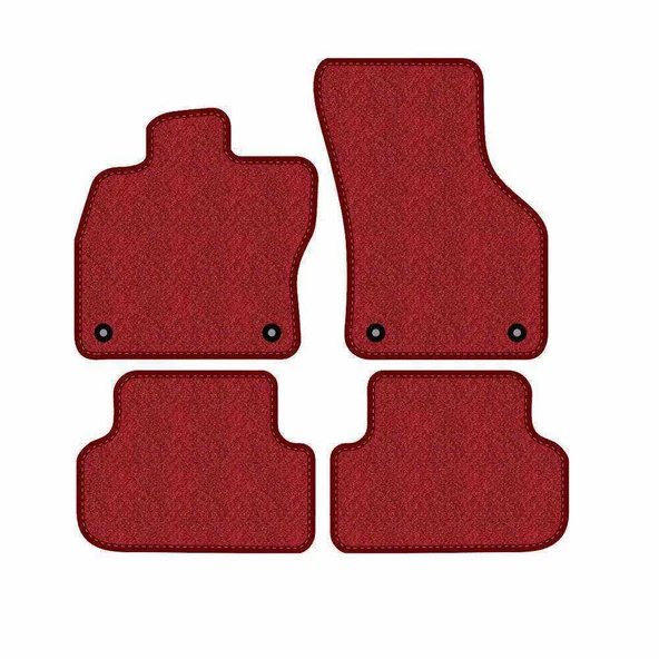 Jeep Grand Cherokee 2006-11 Lüks Halı Paspas Seti Kırmızı