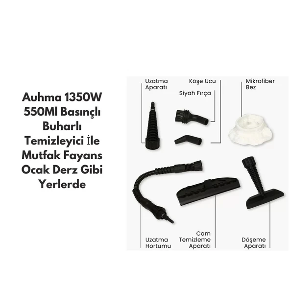 1350W 550ML Basınçlı Buharlı Temizleyici Çok Amaçlı Temizleme AST03 - 2