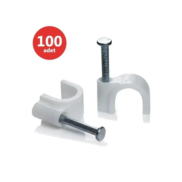 KROŞE 8 NUMARA ÇELİK ÇİVİLİ 25 MM (4*16 ANTİGRON KABLOLAR İÇİN) 100LÜ POŞET KARYA (5047)