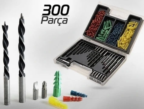 300 Parça Dübel ve Matkap Ucu Seti (5047)
