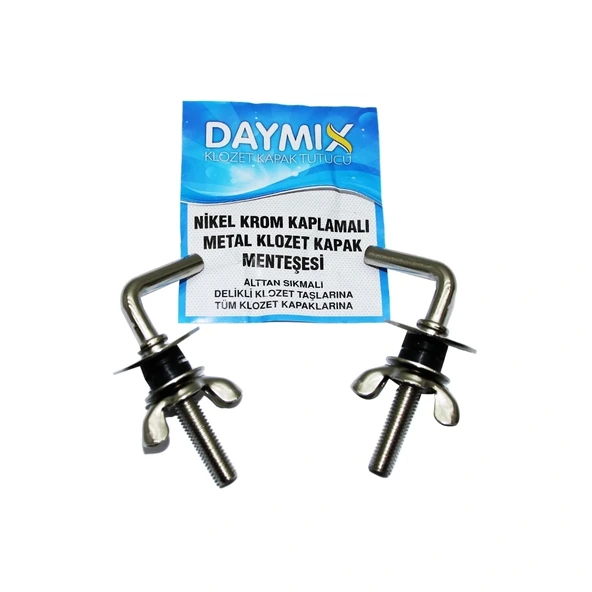 ALTTAN SIKMALI METAL KLOZET KAPAK MENTEŞESİ VİDASI NİKEL KROM KAPLAMALI (5047)