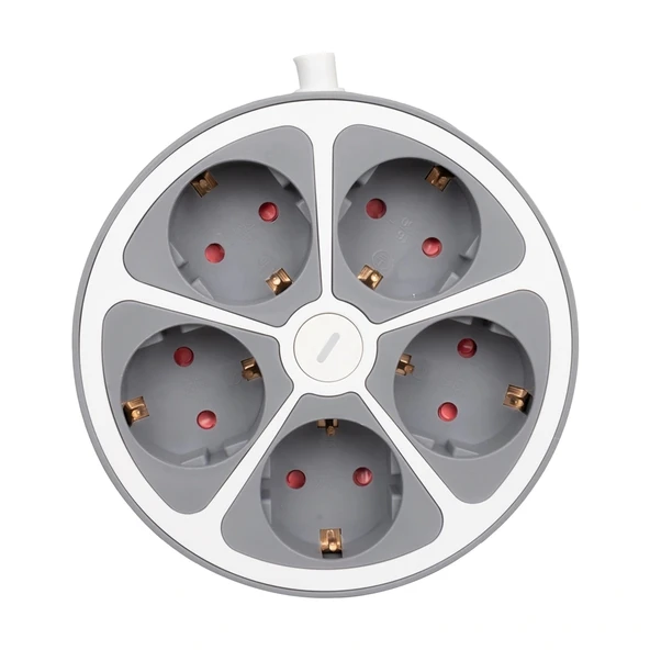 5Lİ ANAHTARLI 1.5 METRE GRUP PRİZ VE-G605Y (5047)