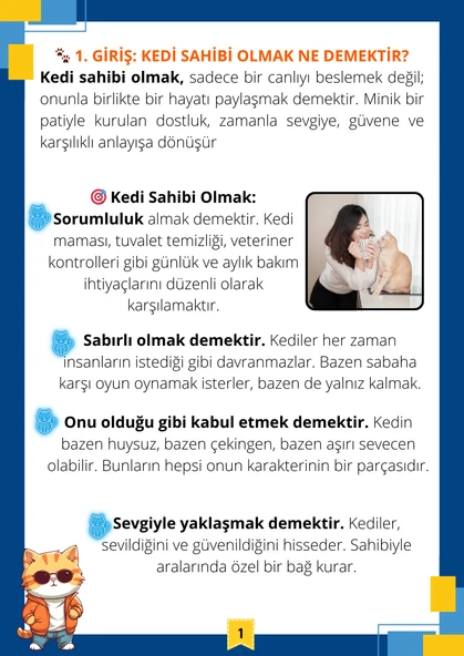 Kedi Sahibi Eğitim Kitabı (Renkli-Resimli) - Resim 3