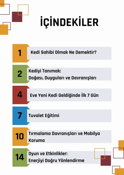 Kedi Sahibi Eğitim Kitabı (Renkli-Resimli) - Resim 2