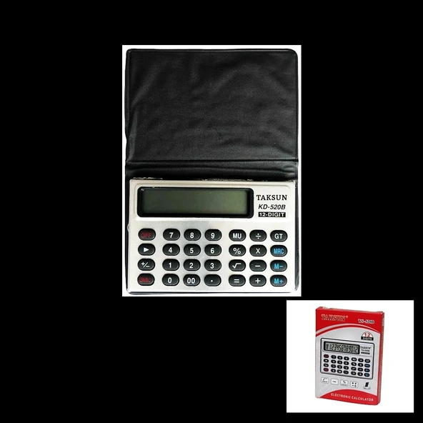 12 HANELİ MİNİ CEP - KILIFLI HESAP MAKİNESİ6.6X1.9X9.3CM TS-520B (5047)
