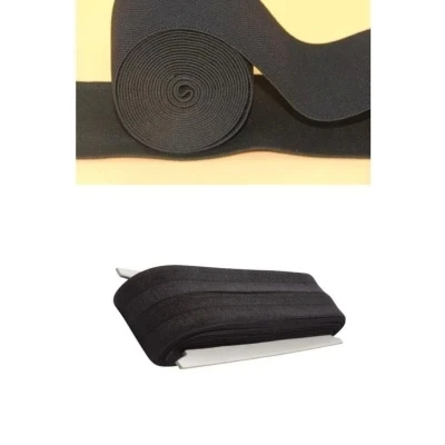 SİYAH - 1.5CM PAÇA LASTİK YASSI GENİŞ 10MT. (5047)