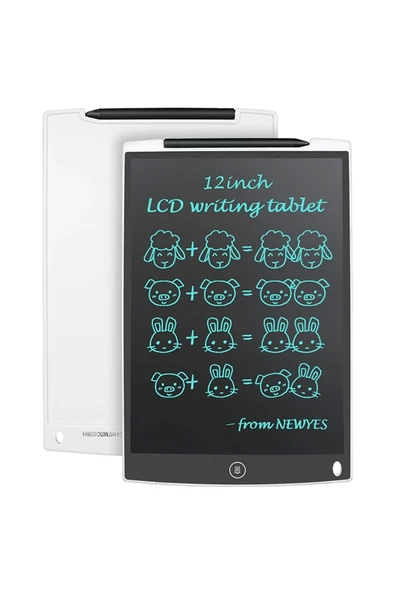12 Inc Writing Lcd Grafik Dijital Kalemli Çizim Tableti Yazı Tahta Not Yazma Eğitim Tableti
