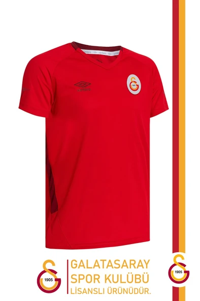 Galatasaray Orijinal Lisanslı Umbro V Yaka Kırmızı T-Shirt - 2
