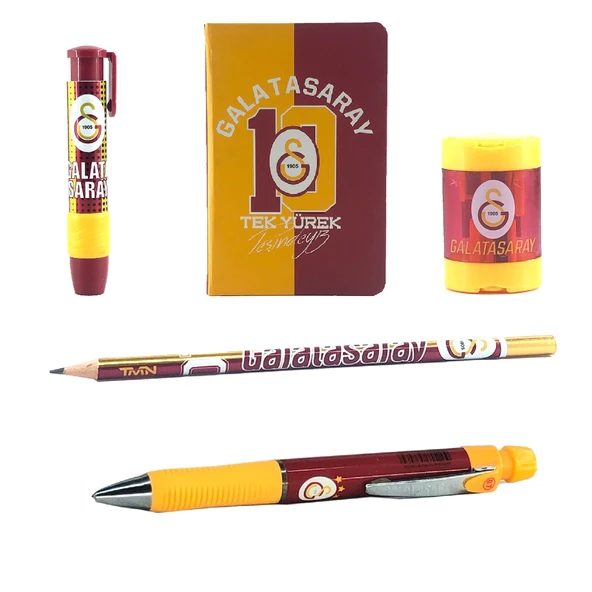 Galatasaray Orijinal Lisanslı Kalem Defter Vip Set Ahşap Kutulu - 12