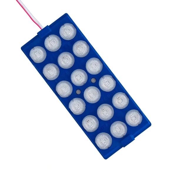 MODÜL LED 12V 6W MAVİ 18 LEDLİ YANIP SÖNEN 2Lİ PAKET 13960-2835 (FLAŞÖR) (5047)