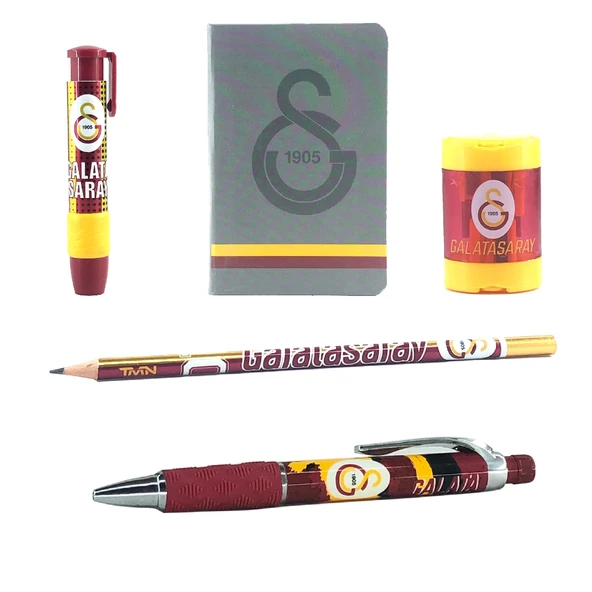 Galatasaray Orijinal Lisanslı Kalem Defter Vip Set Ahşap Kutulu - 3