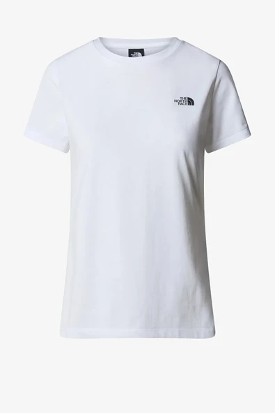 The North Face W Ss Sd Slım Kadın Beyaz T-Shirt NF0A87NHFN41