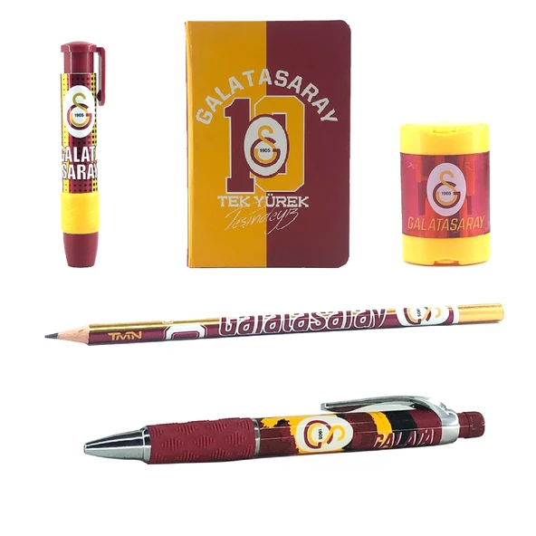 Galatasaray Orijinal Lisanslı Kalem Defter Vip Set Ahşap Kutulu - 9