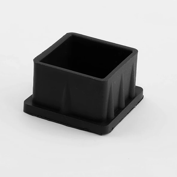 8 Adet Masa Sandalye Sehpa Ayak Tapası Kare Tıpa Papuç Takoz 40 mm x 40 mm Parke Zemin Koruyucu - 5