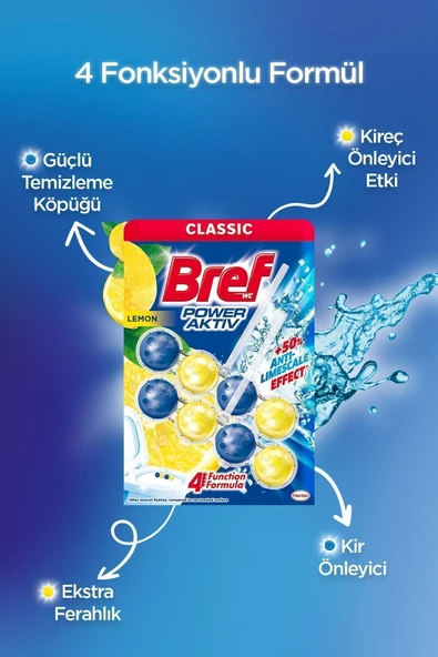 Power Aktiv Katı Tuvalet Bloğu 5 Adet Limon Ikili (5'Lİ SET) - 3