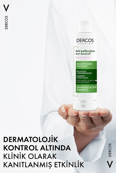 Vichy Dercos Anti-Pelliculaire Şampuan Hassas ve Kaşıntılı Saç Derisi 200 ml - 5