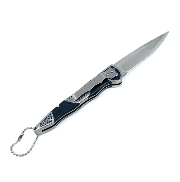 Pointer İşlemeli Katlanır Çakı Karartılmış Meşe Sap - 2