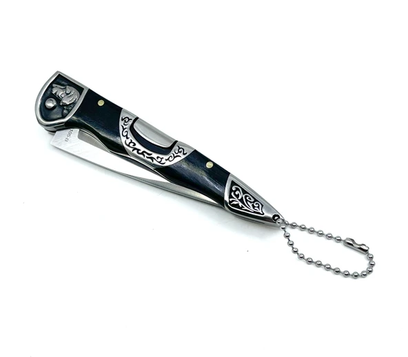 Pointer İşlemeli Katlanır Çakı Karartılmış Meşe Sap - 4