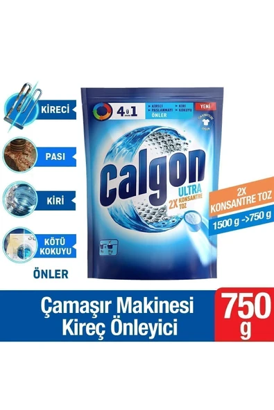 Calgon Power Kir, Pas, Kireç Ve Koku Önleyici 4'ü 1 Arada Ultra Konsantre Toz 750 G - 2
