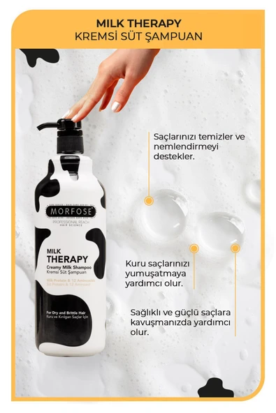 Milk Therapy Şampuan 1000 ml - Süt Proteinli, Onarıcı, Besleyici Etki - 2