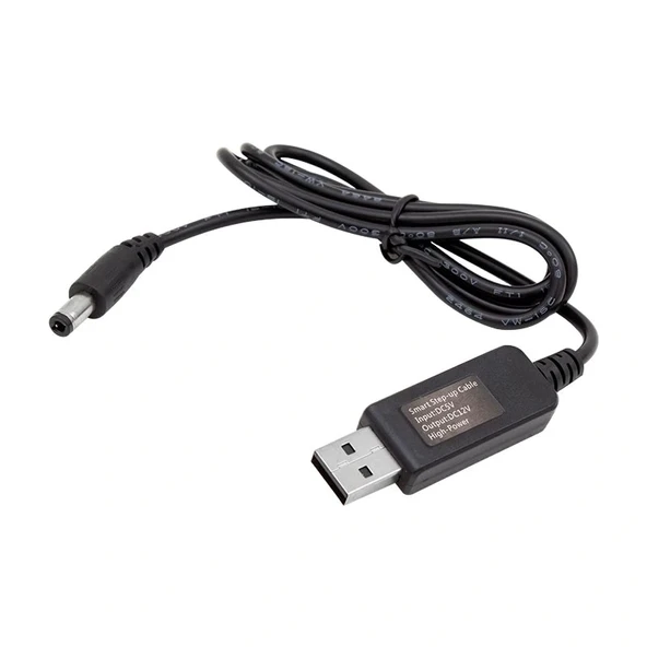 USB TO DC 5.5*2.5MM UÇLU 12 VOLT - 1 AMPER 5 VOLT TO 12 VOLT ÇEVİRİCİ ADAPTÖR (5047)