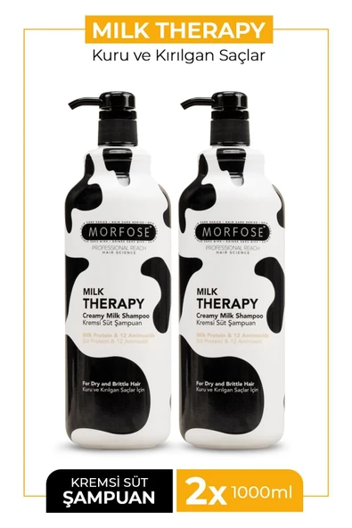 Milk Therapy Şampuan 1000 ml 2 Adet - Nemlendirme Ve Yumuşak Saçlar