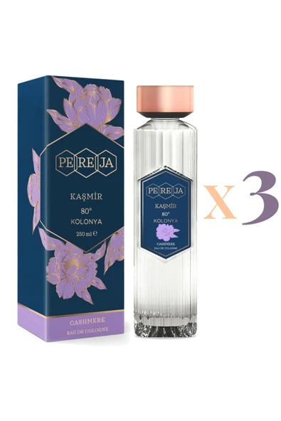 Parfümlü Kolonya Kaşmir 250ml 3 Lü Set