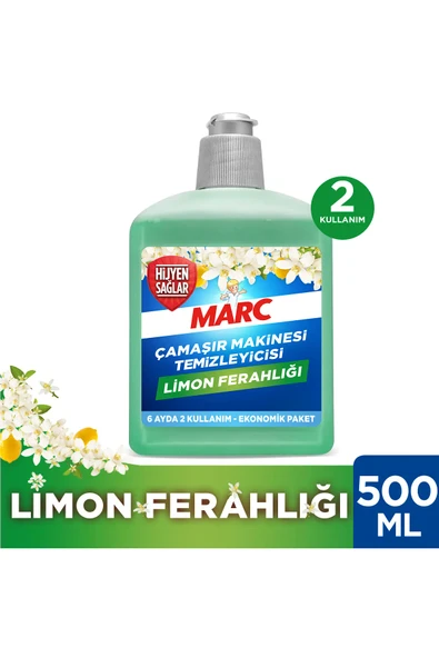 Marc Çamaşır Makinesi Temizleyicisi Limon Ferahlığı 500ml 2 Kullanım - 2